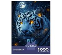 1000 Piece Jigsaw Puzzle for Adults Moonlit Tiger's Glow -2 Jigsaws for Adults Family Game Analysis And Logic Difficult And Challenge 70x50cm/1000pcs
