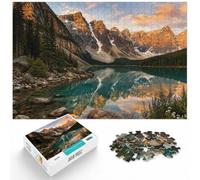 1000 Piece Jigsaw Puzzle for Adults, Moraine Lake Reflection | As a Christmas gift idea, this 1000-piece jigsaw puzzle for adults offers 1000 pieces for the Christmas break.