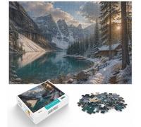 1000 Piece Jigsaw Puzzle for Adults, Moraine Lake Winter Landscape | For a festive gift with screen-free appeal: Adult jigsaw puzzle with 1000 pieces suits calm, screen-free leisure.