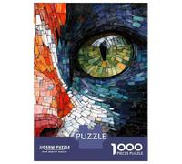 1000 Piece Jigsaw Puzzle for Adults Mosaic Cat Eye Close-Up Jigsaw for Adults Hands-on Game Improve Memory Birthday And Unique Gifts 38x26cm/1000pcs