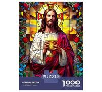 1000 Piece Jigsaw Puzzle for Adults Mosaic Jesus 3 Jigsaw for Adults Relaxing Games Stress Reliever Birthday And Unique Gifts 38x26cm/1000pcs