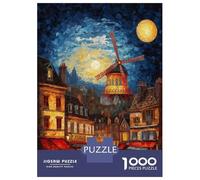 1000 Piece Jigsaw Puzzle for Adults Moulin Rouge Paris Jigsaw Puzzle Toy Wall Decor Wall Decoration Difficult And Challenge 38x26cm/1000pcs