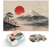1000 Piece Jigsaw Puzzle for Adults, Mount Fuji and Rising Sun Art | For relaxed days after Christmas: Adult jigsaw puzzle with 1000 pieces offers for the Christmas break.