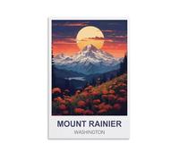 1000 Piece Jigsaw Puzzle for Adults Mount Rainier Washington Home Decor Birthday Party Gift Toy for Men Women Elders Seniors 52x38cm