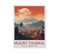 1000 Piece Jigsaw Puzzle for Adults，Mount Toubkal Atlas Mountains，Paper Puzzle - for Adults Teens Educational Toys Gifts（50x70cm）-EV28