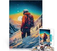 1000 Piece Jigsaw Puzzle for Adults Mountain Climber at Sunset Analyse und Logik Geschenke für Freunde und Familie52x38cm