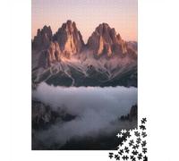 1000 Piece Jigsaw Puzzle for Adults, Mountain Peaks Above the Clouds