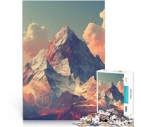 1000 piece jigsaw puzzle for adults Mountains Art Made of wood Suitable for ages 14 and up Antistress Vacation at home Killing time Family Fun Gift。size:50x75cm/19.68x29.52inch