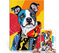 1000 piece jigsaw puzzle for adults Mr. Dog Made of wood Suitable for ages 14 and up Beautiful design gameBeautiful design game A work of art。size：50x75cm/19.68x29.52inch
