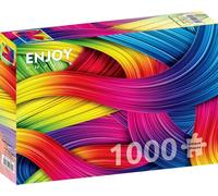 1000 Piece Jigsaw Puzzle for Adults - Multicolor Rainbow Gradient Knitting Yarn | Matte Anti-Glare Finish | Fun & Challenging Puzzle | 27x19 in | Unique Gift | ENJOY