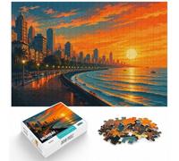 1000 Piece Jigsaw Puzzle for Adults, Mumbai India Cityscape Travel