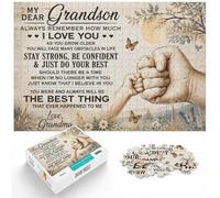 1000 Piece Jigsaw Puzzle for Adults, My Dear Grandson Grandma | For free time at home, this adult jigsaw puzzle with 1000 pieces offers a calm pastime at home.
