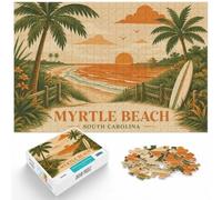 1000 Piece Jigsaw Puzzle for Adults, Myrtle Beach South Carolina Travel | For a useful gift beyond Christmas Day, this 1000-piece jigsaw puzzle for adults offers 1000 pieces for the Christmas break.