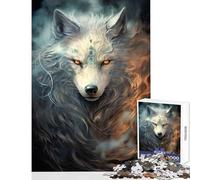1000 Piece Jigsaw Puzzle for Adults Mysterious Fox Pixels Jigsaws for Adults Puzzle Family Activities Challenging To Complete Christmas Birthday Gifts (50x75cm)