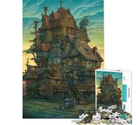 1000 Piece Jigsaw Puzzle for Adults Mystery House Jigsaw for Adults Toy Wall Decor For Family Fun for Is Ideal As A Gifts (Size 38x26cm)