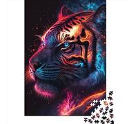 1000 Piece Jigsaw Puzzle for Adults Mystic Tiger Puzzles 1000 Pieces Wooden Board Jigsaw- Relax Puzzles Games-Brain Teaser Puzzle 1000pcs (75x50cm)
