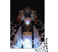 1000-Piece Jigsaw Puzzle for Adults, Mystical Asian Princess, 38x26cm/1000pcs, Smooth White Pieces for Easy Handling; Relaxed Solo Time at Home