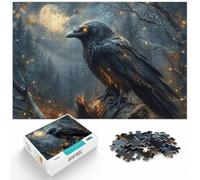 1000 Piece Jigsaw Puzzle for Adults, Mystical Raven with Glowing Feathers | For relaxed holiday time: Adult jigsaw puzzle with 1000 pieces; for a gift that can be enjoyed well beyond the holidays.