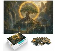 1000 Piece Jigsaw Puzzle for Adults, Mystical Tree with Fire Ring | For winter days with time to puzzle, this adult jigsaw puzzle with 1000 pieces suits quiet days around New Year.