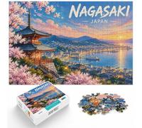 1000 Piece Jigsaw Puzzle for Adults, Nagasaki Japan Cherry Blossom River | For holiday gatherings and quieter moments: Adult jigsaw puzzle with 1000 pieces gives adults a calm winter activity.