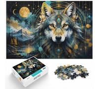 1000 Piece Jigsaw Puzzle for Adults, Native wolf portrait | For adults who enjoy puzzles over the holidays: Adult jigsaw puzzle with 1000 pieces offers a classic activity for Christmas.