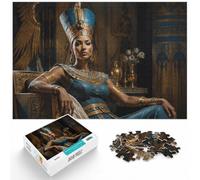 1000 Piece Jigsaw Puzzle for Adults, Nefertiti Egyptian Queen Portrait | For the Christmas break, this adult jigsaw puzzle with 1000 pieces offers adults a patient challenge for colder days.