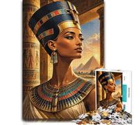 1000 Piece Jigsaw Puzzle for Adults, Nefertiti Egyptian Queen Pyramids | For a Christmas gift idea for puzzle fans: Adult jigsaw puzzle with 1000 pieces creates puzzle time on colder days.
