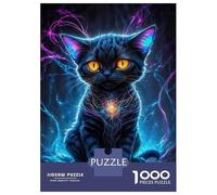 1000 Piece Jigsaw Puzzle for Adults Neon Galaxy Kitten Teenager Puzzles Relaxing Games Enhance Memory Unique Gifts for Birthday And Christmas 38x26cm/1000pcs
