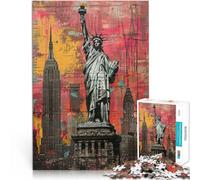 1000 piece jigsaw puzzle for adults New York City Made of cardboard Suitable for ages 14 and up Fun games Fun activities at home, birthday gifts, travel gifts。size:38x52cm/14.96x20.47inch