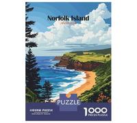 1000 Piece Jigsaw Puzzle for Adults, Norfolk Island Beach Artwork, Relaxing Puzzle Experience, Gift for Adults, Pieces, 70x50cm/1000pcs