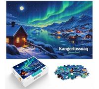 1000 Piece Jigsaw Puzzle for Adults, Northern Lights Greenland Village | For festive leisure at home: Adult jigsaw puzzle with 1000 pieces; for a gift that can be enjoyed well beyond the holidays.