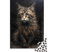 1000-Piece Jigsaw Puzzle for Adults, Norwegian Forest Cat Fable, 52x38cm/1000pcs, Shared Puzzle Activity, Quiet Home Time And Friends And Family