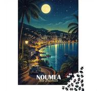 1000 Piece Jigsaw Puzzle for Adults, Noumea New Caledonia Moonlit Coastline | For relaxed holiday time: Adult jigsaw puzzle with 1000 pieces; for a gift that can be enjoyed well beyond the holidays.