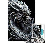 1000 Piece Jigsaw Puzzle for Adults Obsidian Dragon Jigsaw 1000 Piece Toy Wall Decor Stress Reliever Birthday Present,Travel Gifts, (50x75cm)