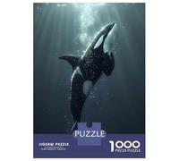 1000 Piece Jigsaw Puzzle for Adults Ocean Orca Whale Killer Puzzles for Adults Toy Wall Decor Presents for Women Difficult And Challenge 38x26cm/1000pcs