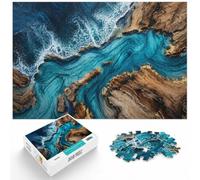 1000 Piece Jigsaw Puzzle for Adults, Ocean's Embrace Resin Art | For a useful gift beyond Christmas Day, this adult jigsaw puzzle with 1000 pieces gives adults a calm winter activity.