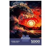 1000 Piece Jigsaw Puzzle for Adults Oceans of Fire Puzzles for Adults Fun Games Precision Cutting Difficult And Challenge 52x38cm/1000pcs