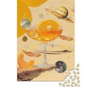 1000 Piece Jigsaw Puzzle for Adults Orange Slice Martini Cocktail Adult Puzzles Toy Wall Decor Staycation Kill Time Birthday And Unique Gifts 52x38cm/1000pcs