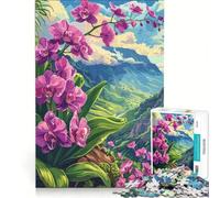 1000 Piece Jigsaw Puzzle for Adults Orchid Mountain View Educational Toy Decompressing Intellectual Great Gift for Gaming 38x26cm