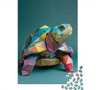1000 Piece Jigsaw Puzzle for Adults Origami Turtle Paper Art Sculpture Adult Puzzles Toy Wall Decor Staycation Kill Time Birthday And Unique Gifts 52x38cm/1000pcs