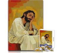 1000 Piece Jigsaw Puzzle for Adults Original Jesus in Thoughts Brainteaser Family Games But Fun And Humorous Educational Toy Size 38x52cm