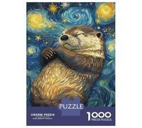 1000 Piece Jigsaw Puzzle for Adults Otter Dreams Under Stars -1 Puzzles for Adults Fun Games Precision Cutting Difficult And Challenge 38x26cm/1000pcs