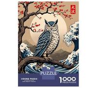 1000 Piece Jigsaw Puzzle for Adults Owl Great Wave Teenager Puzzles Relaxing Games Enhance Memory Unique Gifts for Birthday And Christmas 70x50cm/1000pcs