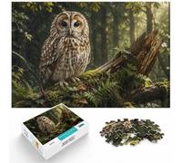 1000 Piece Jigsaw Puzzle for Adults, Owl Perched on Branch in Forest | For rainy days at home: Adult jigsaw puzzle with 1000 pieces offers a break from digital entertainment.
