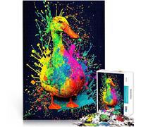 1000 Piece Jigsaw Puzzle for Adults Paint Splatter Duck Spiele Spielzeug Geschenk Heimdekoration Spielzeug75x50cm