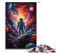 1000 Piece Jigsaw Puzzle for Adults Painting Color Astronaut Puzzle Game,Perfect Decoration for Teens Age 14 Years Up 1000PCS(38x26cm)