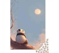 1000-Piece Jigsaw Puzzle for Adults, Panda Gazing at The Moon, 70x50cm/1000pcs, Relaxing Home Activity And Family Time at Home