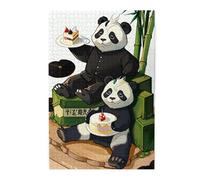 1000 Piece Jigsaw Puzzle for Adults,Pandas of Father and Son, Puzzles with Letters on Back, Challenging Puzzle for Game Night Home Décor, 19.7 x 29.5