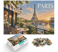 1000 Piece Jigsaw Puzzle for Adults, Paris Balcony View Eiffel Tower | For winter days with time to puzzle, this adult jigsaw puzzle with 1000 pieces suits quiet days around New Year.