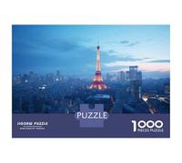 1000 Piece Jigsaw Puzzle for Adults Paris Eiffel Tower Night View Adult Jigsaw Relaxing Games Perfect Decoration Unique Gifts for Birthday And Christmas 70x50cm/1000pcs